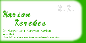 marion kerekes business card